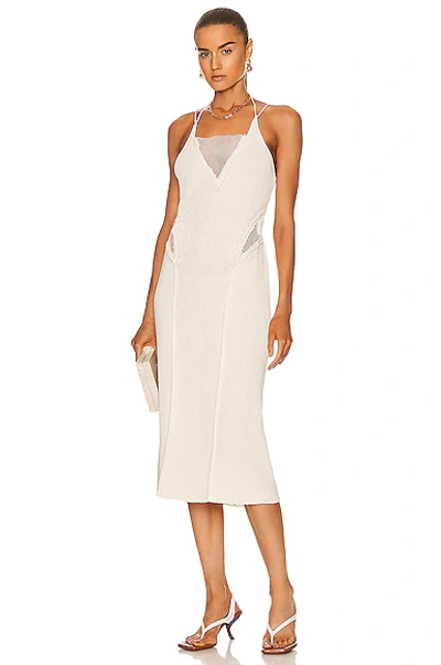 Shop Aisling Camps Fretwork Dress In Ivory