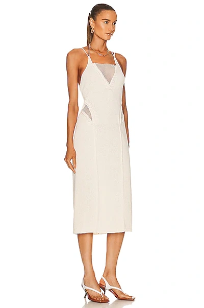Shop Aisling Camps Fretwork Dress In Ivory