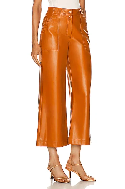 Shop Jonathan Simkhai Judah Vegan Leather Pant In Copper
