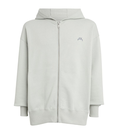 Shop A-cold-wall* Brutalist Logo Zip-up Hoodie In Grey