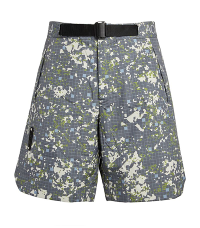 Shop A-cold-wall* Storm Digital Camouflage Shorts In Grey