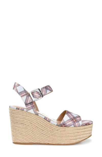 Shop Journee Collection Pearrl Espadrille Platform Wedge Sandal In Rust