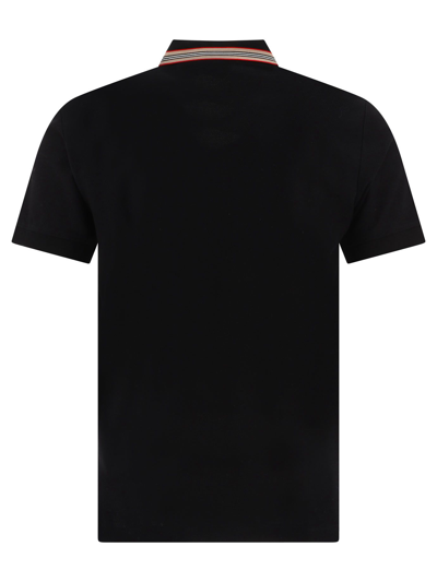 Shop Burberry Men's Black Other Materials Polo Shirt