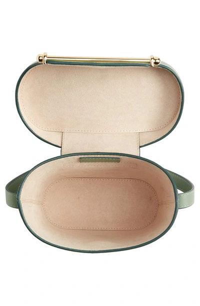 Shop Strathberry Safari Leather Crossbody Bag In Sage