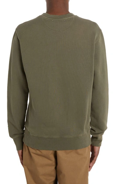 Shop Golden Goose Golden Missing Logo Sweatshirt In Dusty Olive