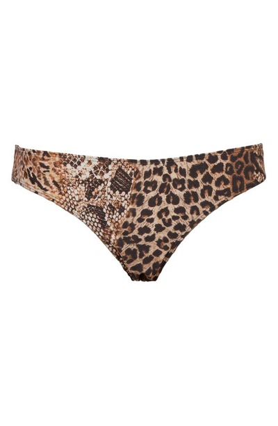 Shop Allsaints Catriona Reversible Swim Bottoms In Leopard Print