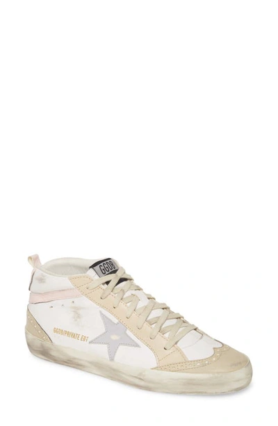Shop Golden Goose Midstar Sneaker In White/ Natural/ Pink