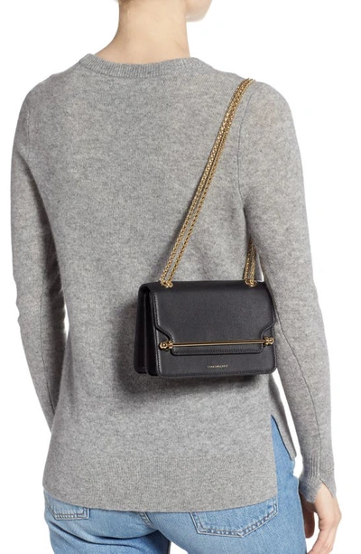Strathberry Mini East/west Leather Crossbody Bag In Black