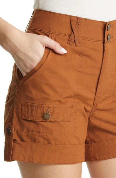 Shop Wit & Wisdom 'ab'solution High Waist Utility Shorts In Pec-pecan