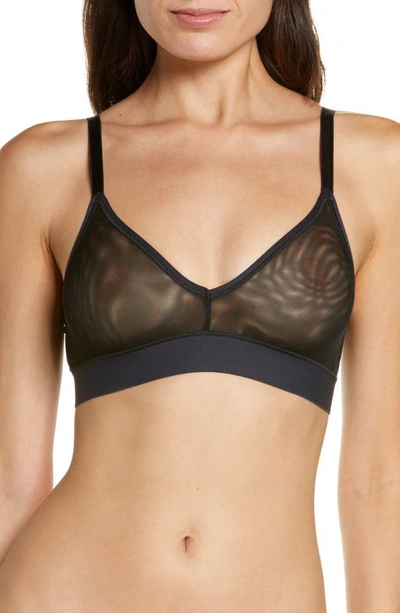 Sheer Mesh Bralette - Dark Blue