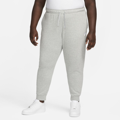 Shop Nike Women's  Sportswear Club Fleece Mid-rise Jogger Pants (plus Size) In Grey