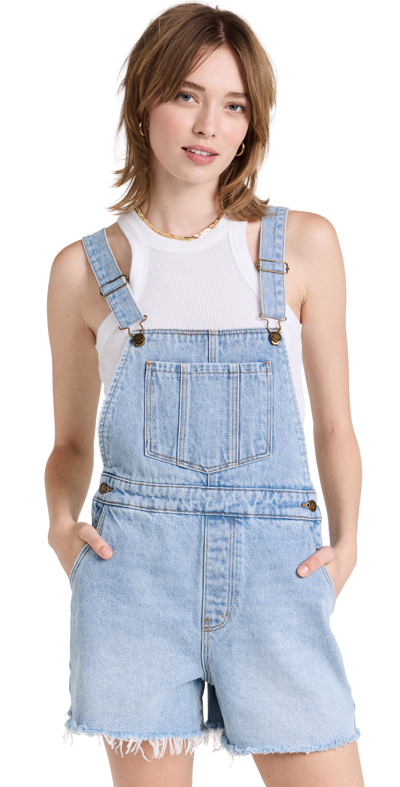 Shop Rolla's Original Denim Overalls In Light Vintage Blue