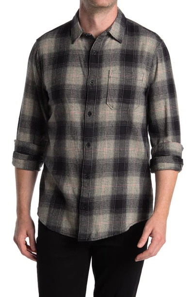Shop Abound Plaid Flannel Long Sleeve Shirt In Black- Grey Noah Plaid