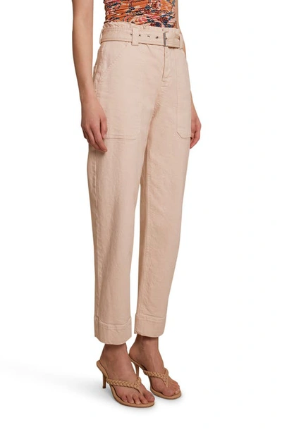 Shop A.l.c Flynn Denim Ankle Pants In Pink Tint