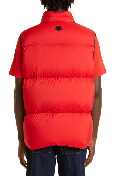 Shop Moncler Amak Down Puffer Vest In Red