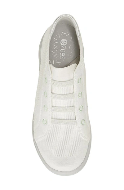 Shop Bzees Golden Knit Slip-on Sneaker In Brilliant White Fabric