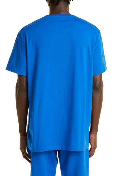 Shop Alexander Mcqueen Graffiti Logo Graphic Tee In Royal Blue/ Mix