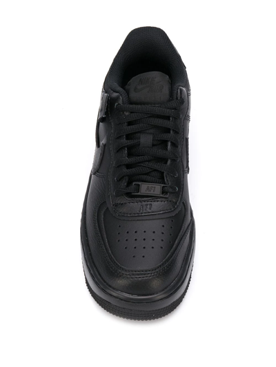 Shop Nike Air Force 1 Low Shadow "triple Black" Sneakers