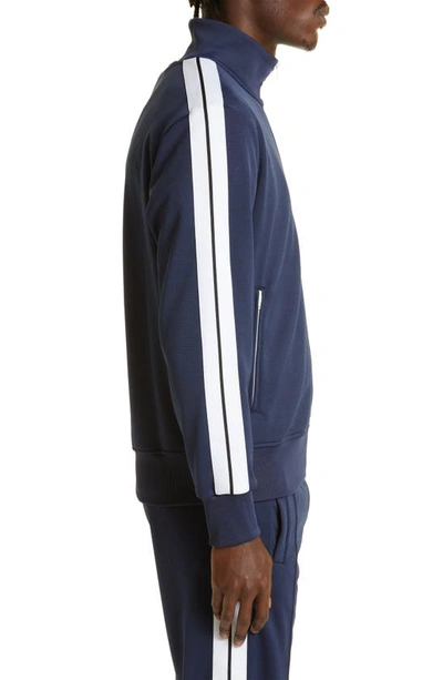 Shop Palm Angels Classic Track Jacket In Navy Blue White