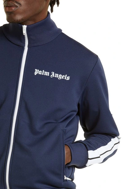 Shop Palm Angels Classic Track Jacket In Navy Blue White