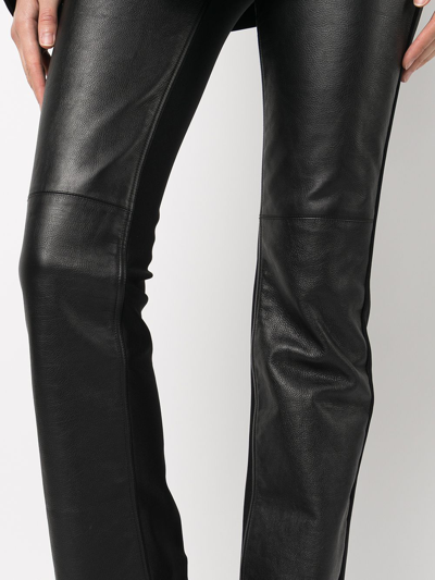 Shop Alexander Wang Contrasting Panel Bootcut Trousers In Black