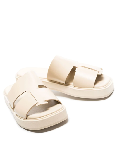 Shop St Agni Open-toe Flat-sole Sandals In Nude