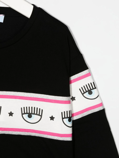 Shop Chiara Ferragni Logo-print Cotton Sweatshirt In Black