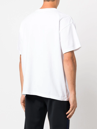 Shop Bossi Sportswear Logo-print Cotton T-shirt In White