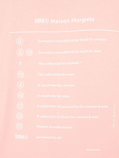 Mm6 Maison Margiela Graphic-print Short-sleeve T-shirt In Pink