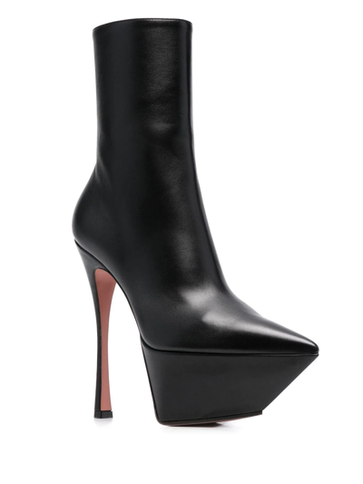 Shop Amina Muaddi Yigit 150mm Ankle Boots In Schwarz