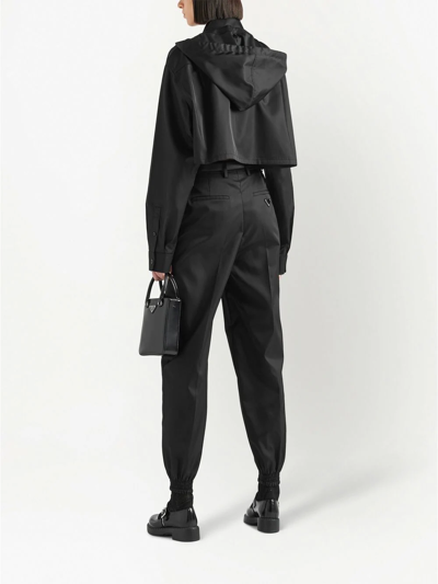 Shop Prada Re-nylon Gabardine Shirt In Black