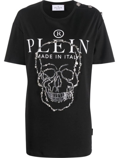 Philipp Plein Logo-print Short-sleeve In Black |