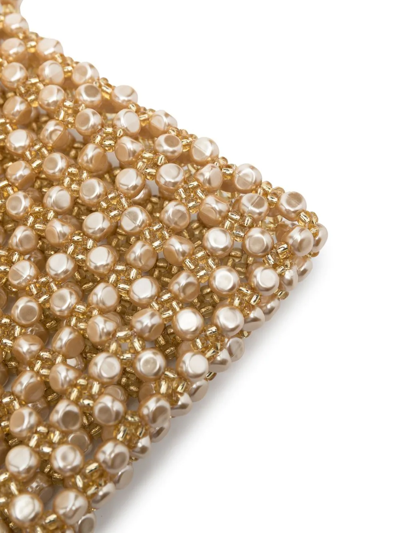 Vanina Le Sablena Beaded Shoulder Bag In Gold