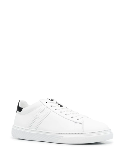 Shop Hogan Lace-up Low-top Sneakers In Weiss