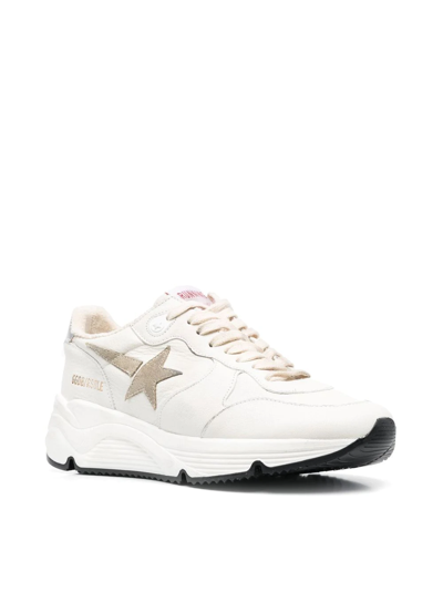 Golden Goose Running Golden Gooose Running Sole In Leather In Weiss