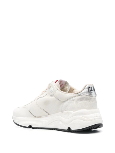 Golden Goose Running Golden Gooose Running Sole In Leather In Weiss