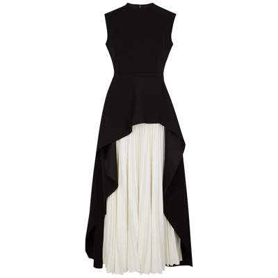 Shop Solace London Severny Black Peplum Midi Dress