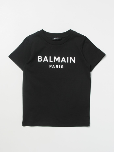 Shop Balmain T-shirt  Kids Color Black