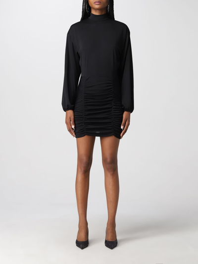 Shop Dondup Dress  Woman Color Black