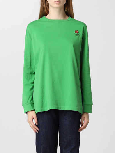 Shop Kenzo T-shirt  Woman Color Green