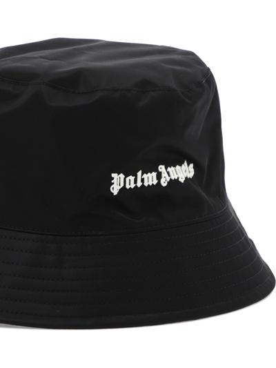 Shop Palm Angels "classic Logo" Bucket Hat In Black