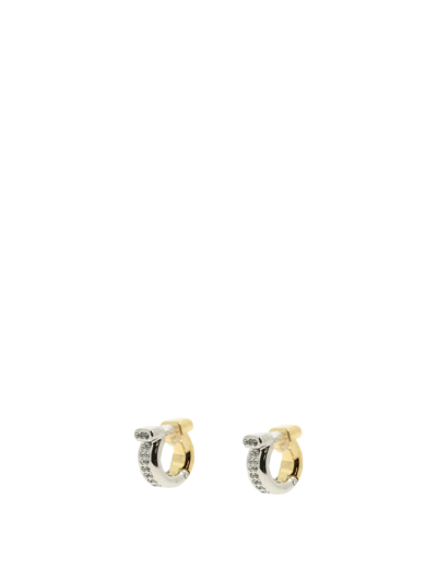 Shop Ferragamo "gancini" Earrings In Silver