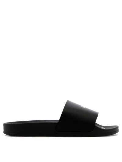 Shop Off-white "off-stamp" Sliders In Black