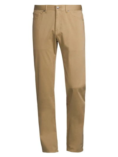 Shop Peter Millar Men's Regular-fit Ultimate Sateen Five-pocket Pants In Khaki