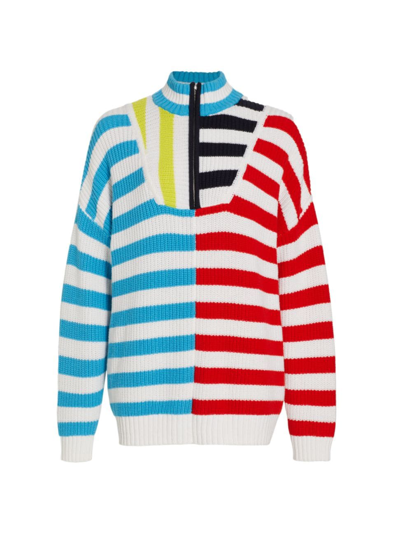 Shop Staud Women's Hampton Oversized Striped Sweater In Captain Stripe