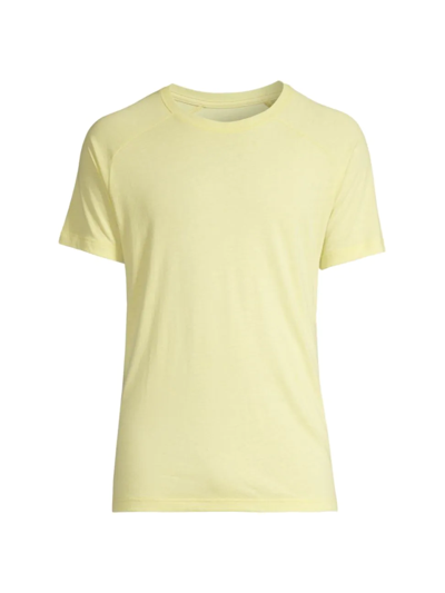Shop Alo Yoga Men's Triumph Crewneck T-shirt In Dusty Yellow