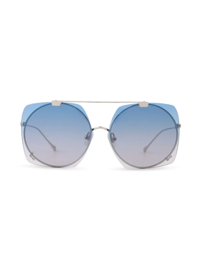 Shop For Art's Sake Women's Last Summer 57mm Geometric Sunglasses In Blue