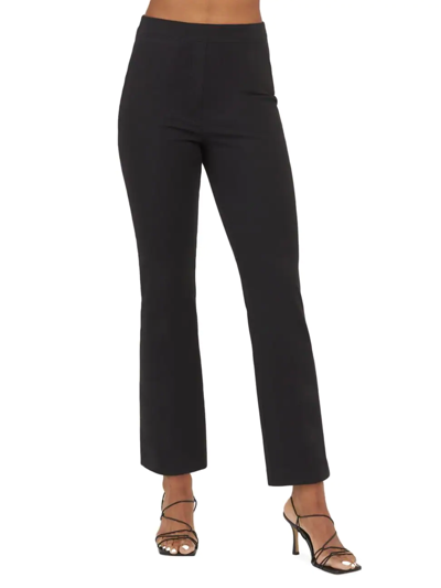 Shop Spanx Women's Polished Flared Leg Pants In Classic Black