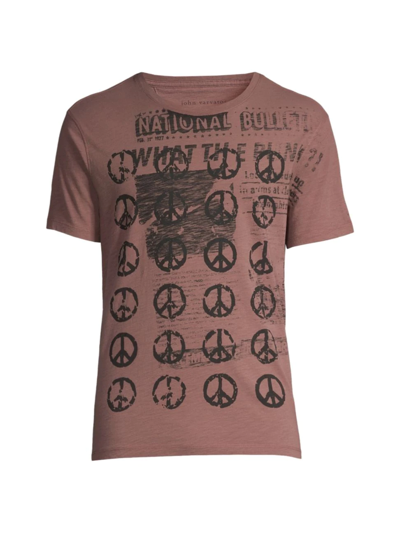 Shop John Varvatos Men's Peace Paper T-shirt In Purple Haze