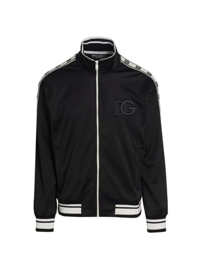 Dolce Gabbana Black Logo Jersey Track Jacket ModeSens